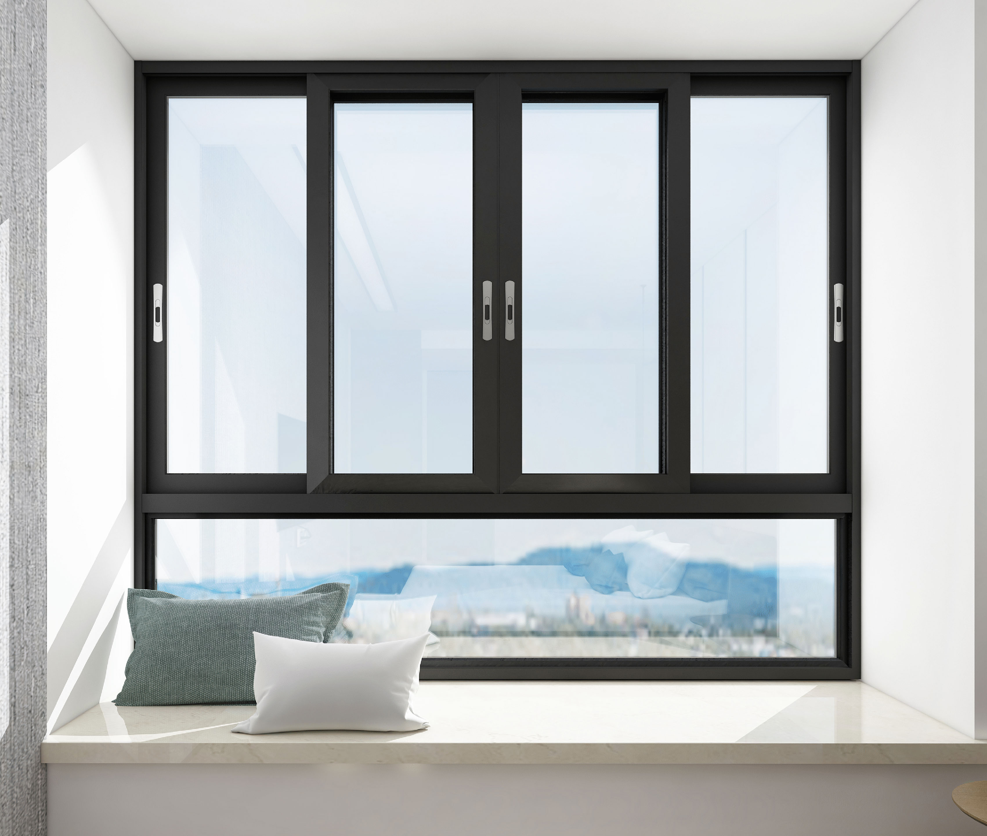 莱茵河畔系列断桥三轨推拉窗